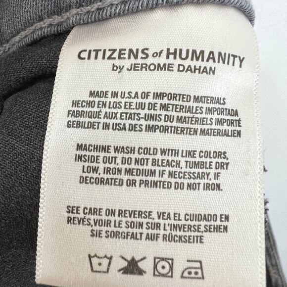 CITIZENS OF HUMANITY Womens Gray Cotton Blend Mid-Rise Skinny Denim Jeans Sz 27 - Picture 7 of 8